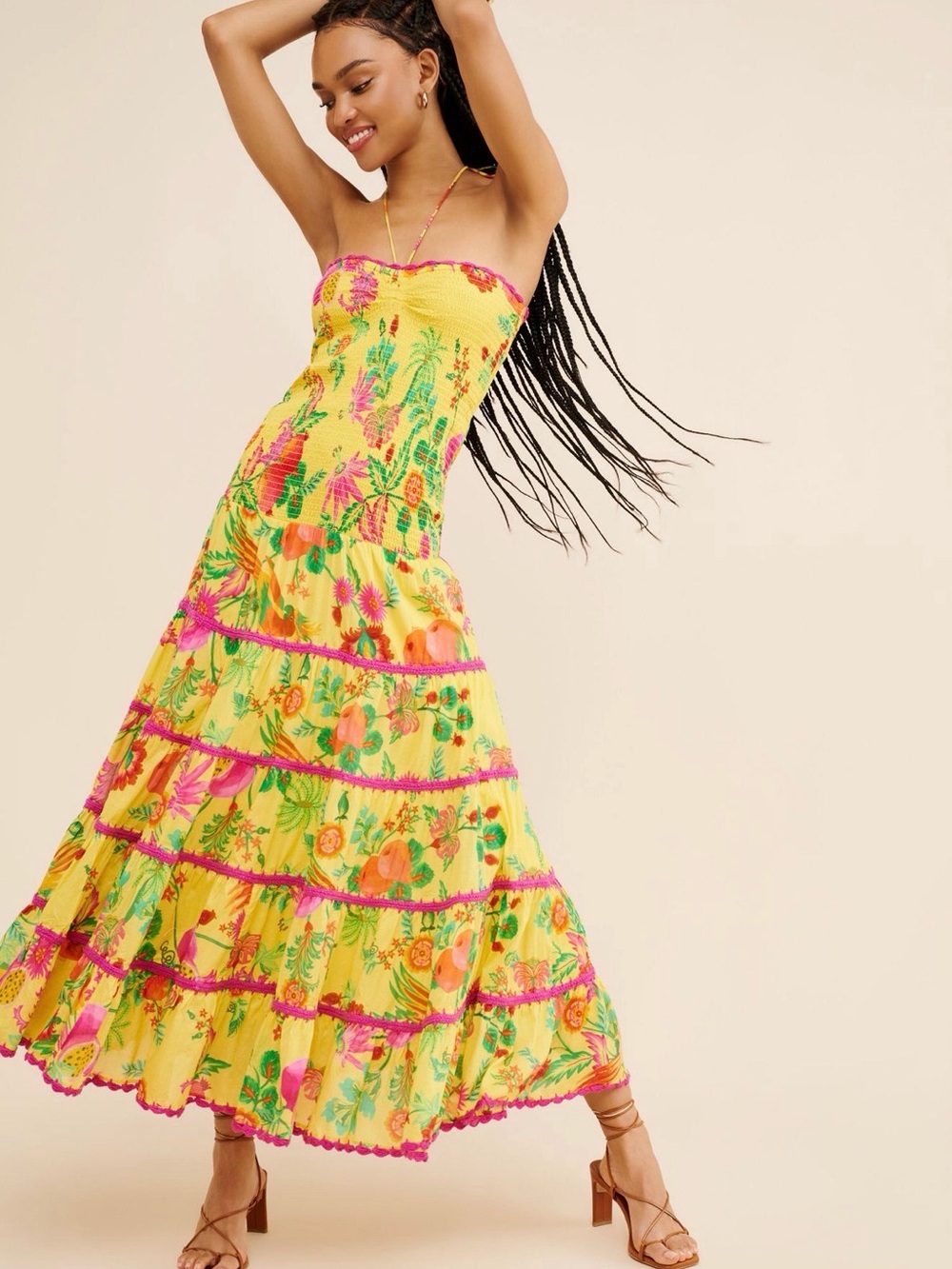 FARM Rio Fruit Garden Halter Maxi Dress
Size: M